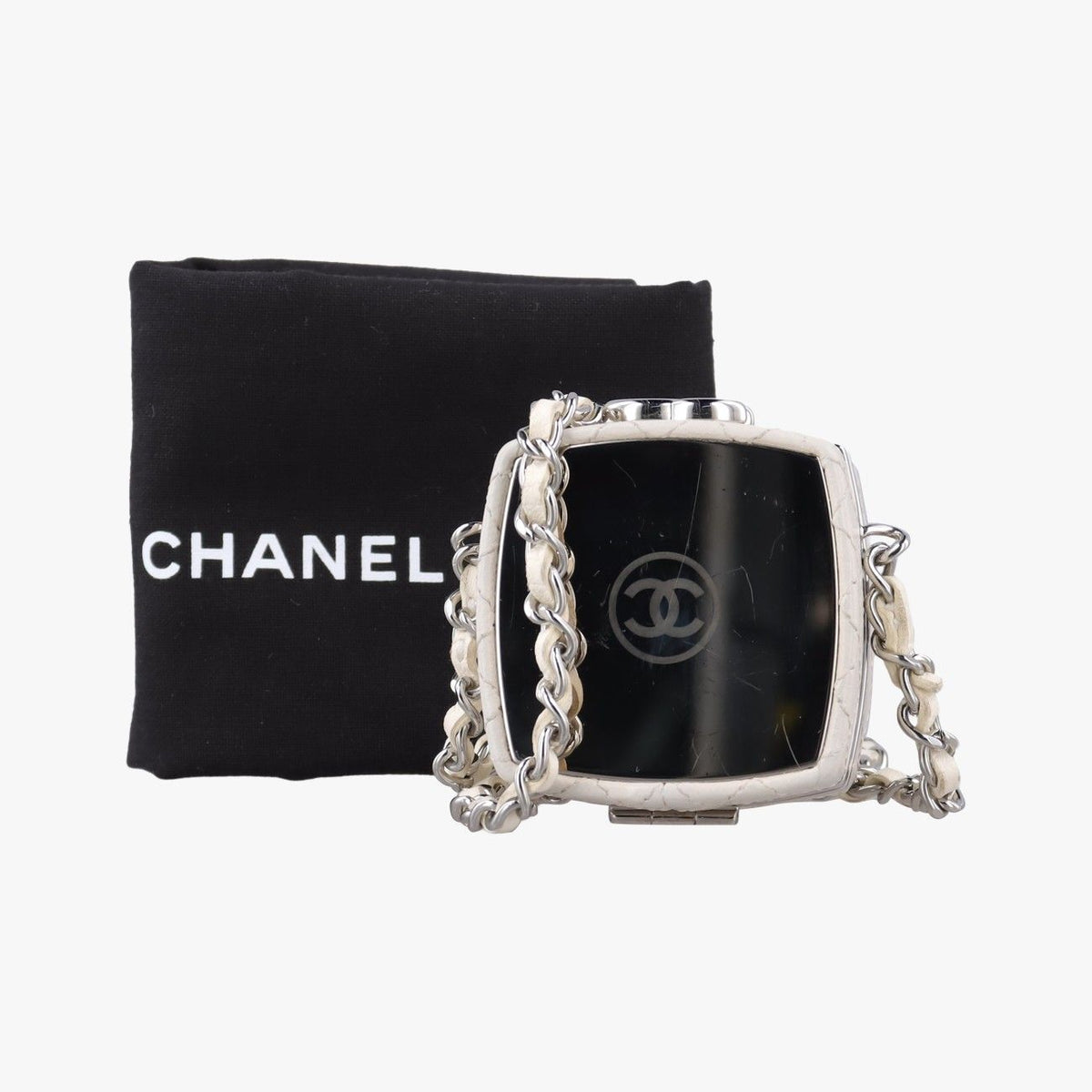 Chanel Makeup Box White Leather