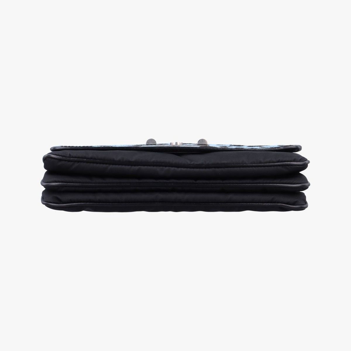 Prada Leopard Print Blue Black Calf Hair Nylon — view 3