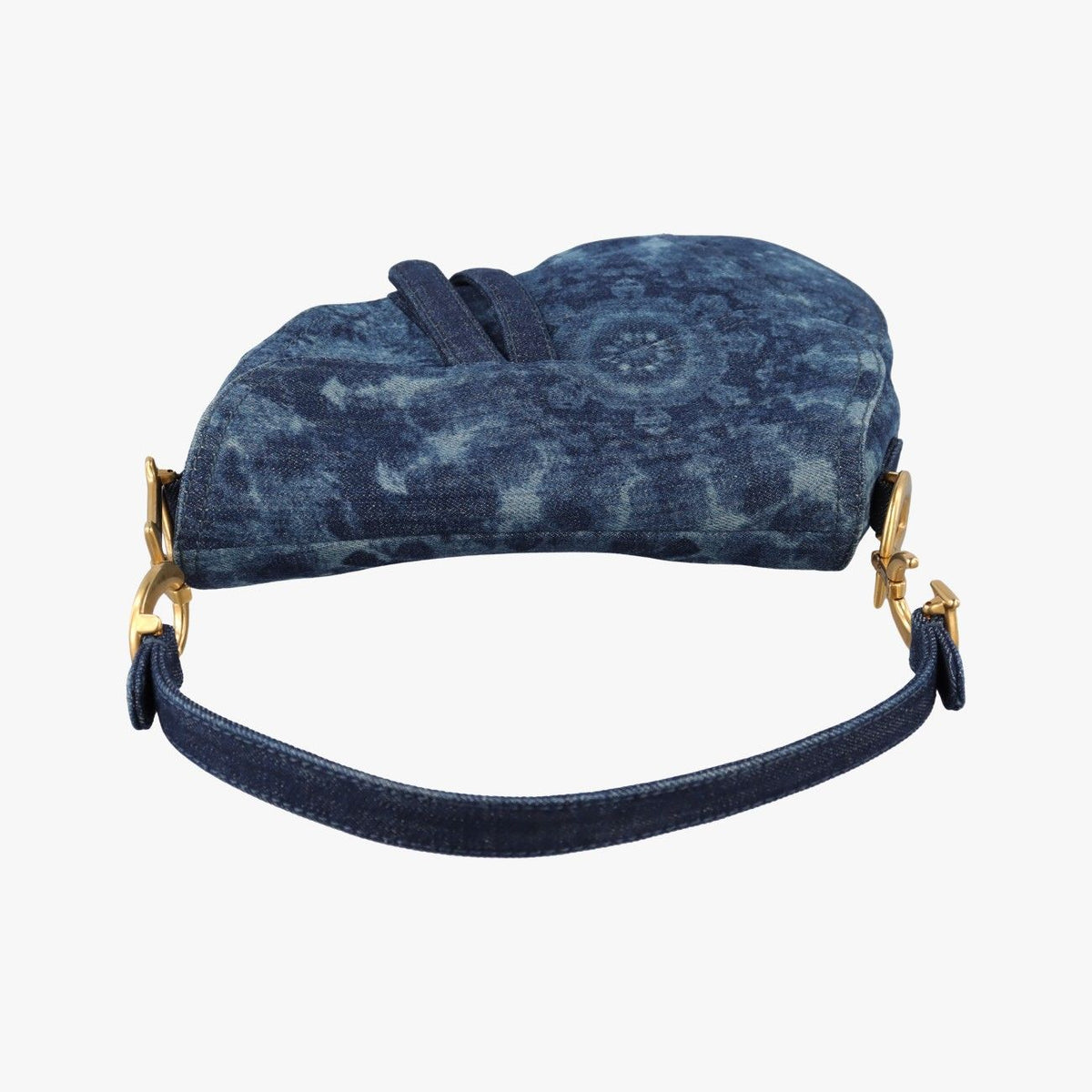 Dior Saddle Blue Denim Shoulder Bag — view 8