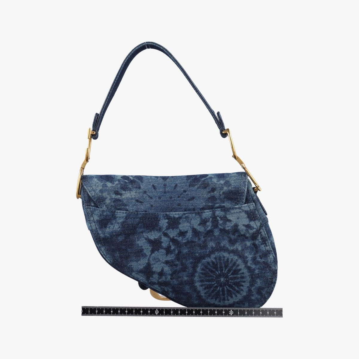 Dior Saddle Blue Denim Shoulder Bag — view 2