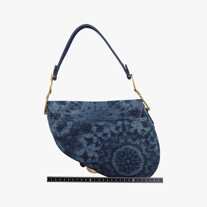 Dior Saddle Blue Denim Shoulder Bag — view 2
