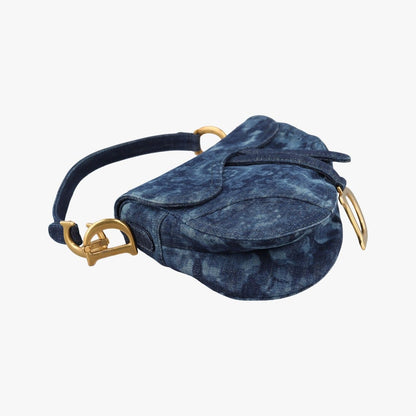 Dior Saddle Blue Denim Shoulder Bag — view 5
