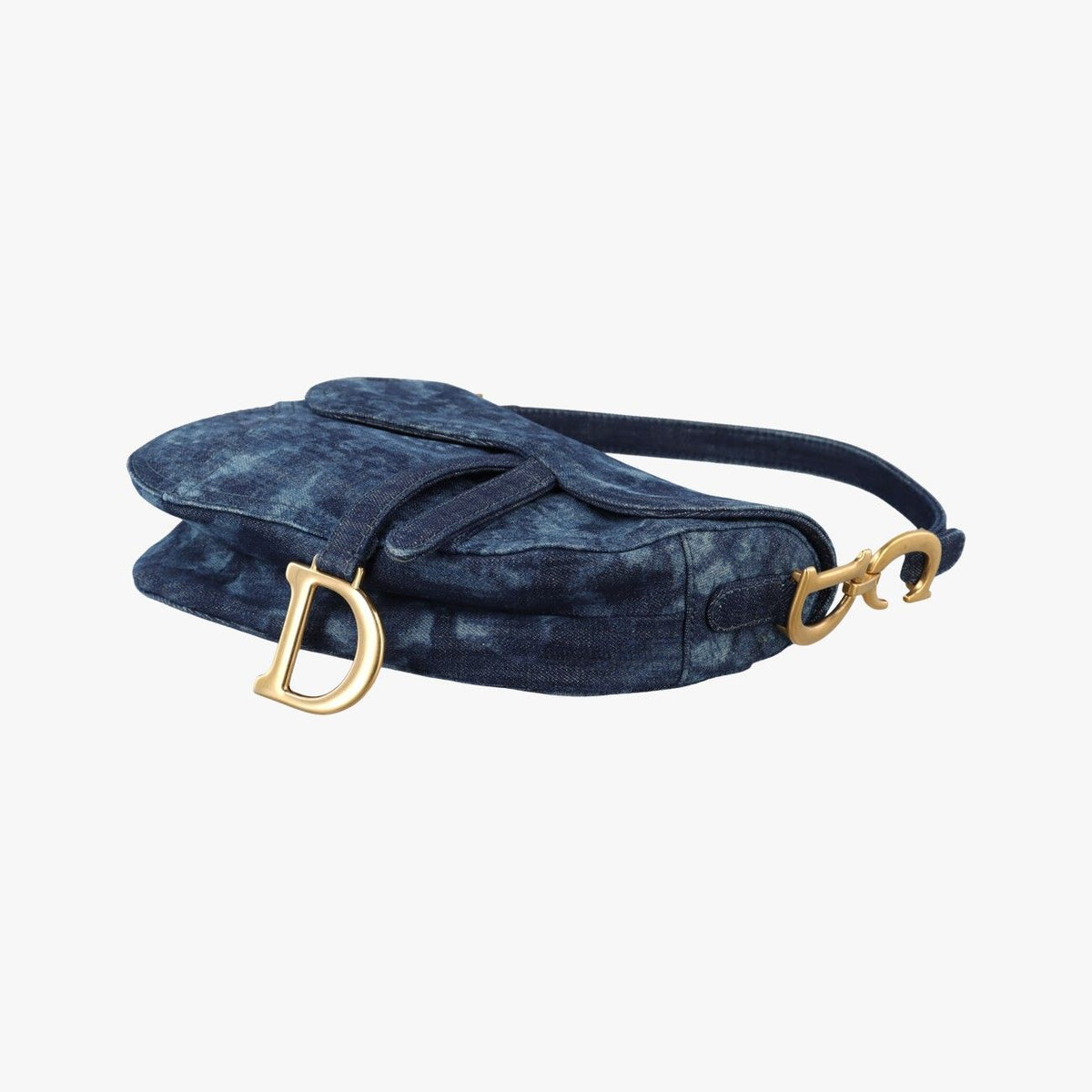 Dior Saddle Blue Denim Shoulder Bag — view 4