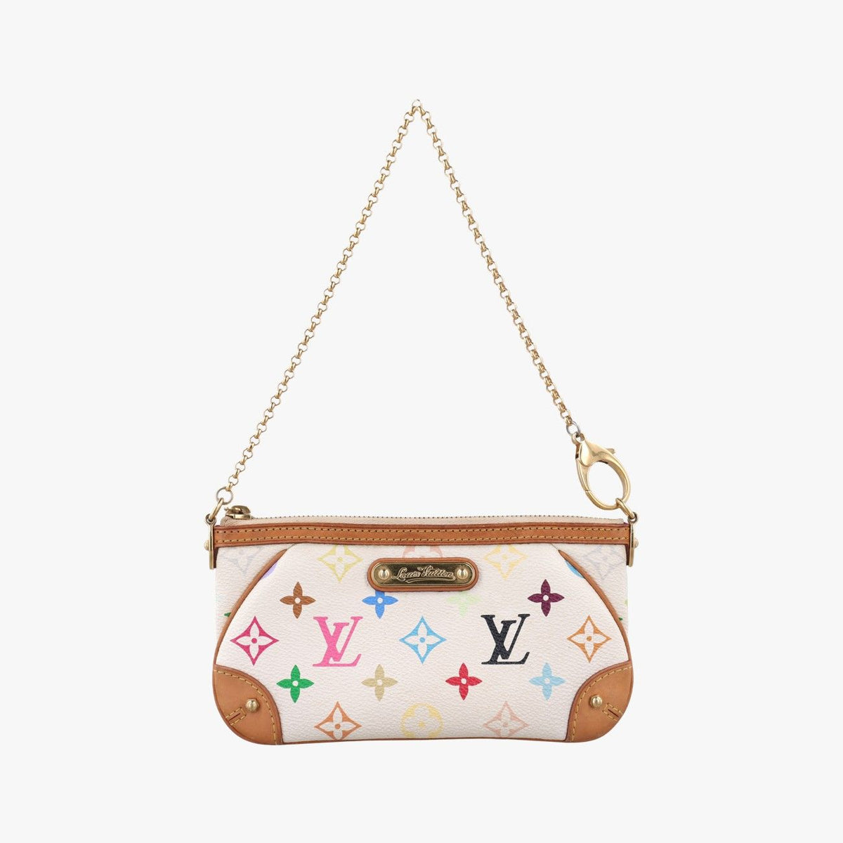Louis Vuitton Pochette Mirror MM Blanc Monogram Multicolor