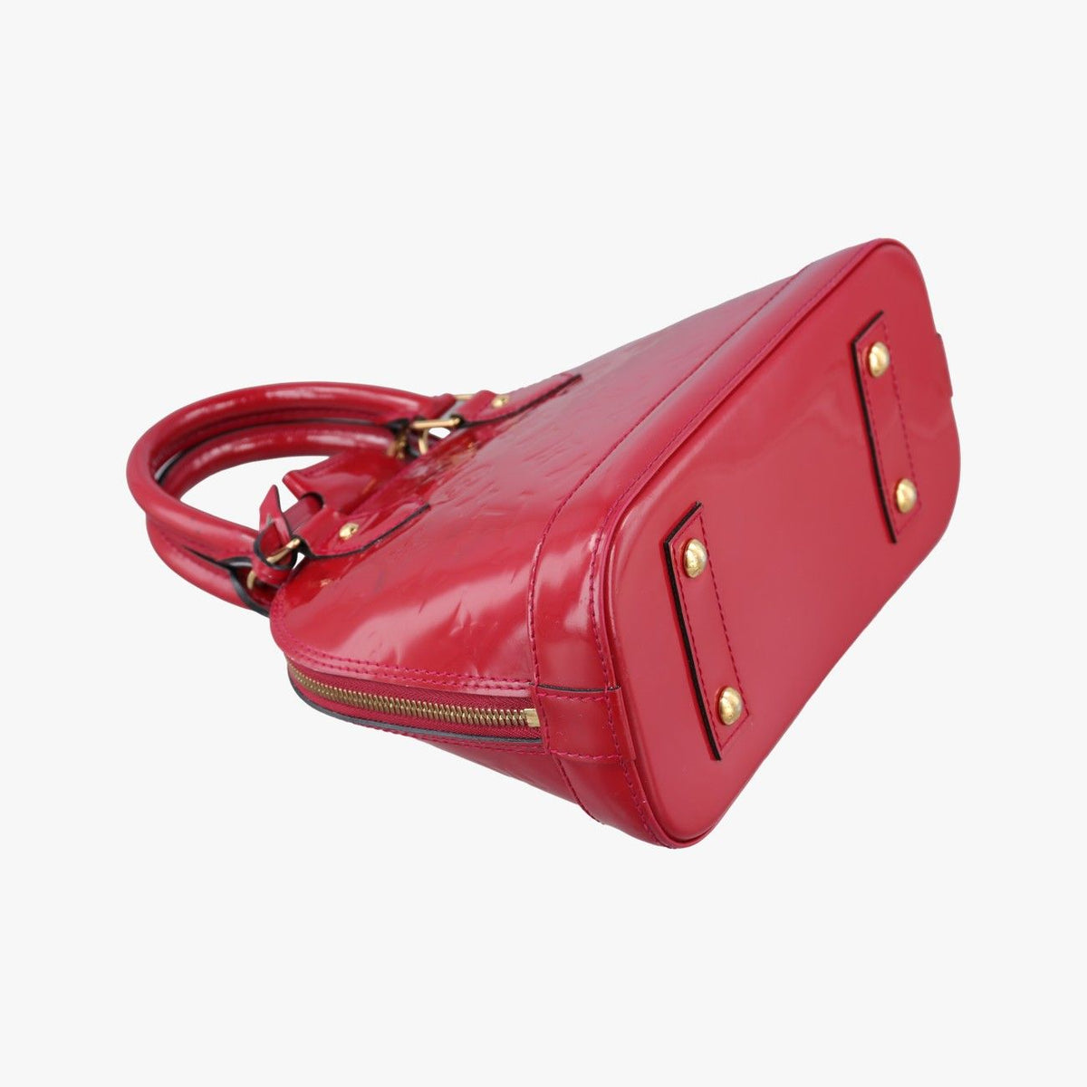 Louis Vuitton Alma BB Pomme D'amour Vernis Handbag — view 5