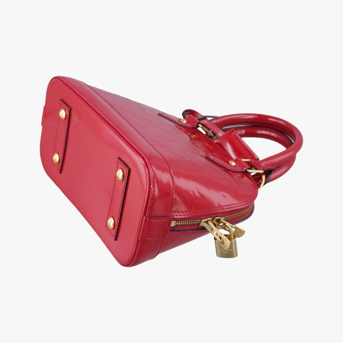 Louis Vuitton Alma BB Pomme D'amour Vernis Handbag — view 4