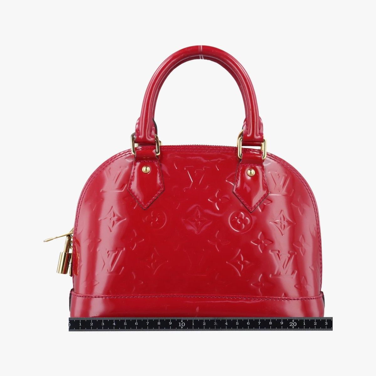 Louis Vuitton Alma BB Pomme D'amour Vernis Handbag — view 2