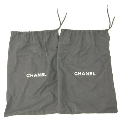 Chanel Pumps Black Gold Camellia Quilted Leather Heels — view 7