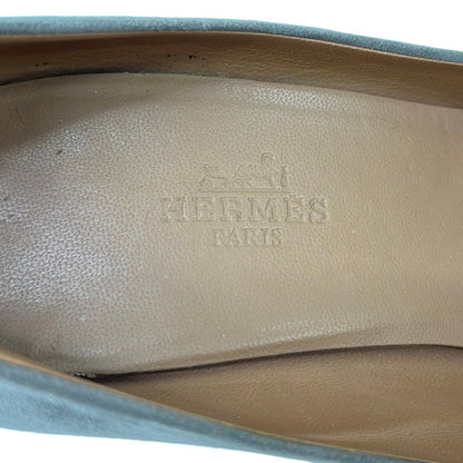 Hermes Pumps Gray Open Toe Heels — view 5