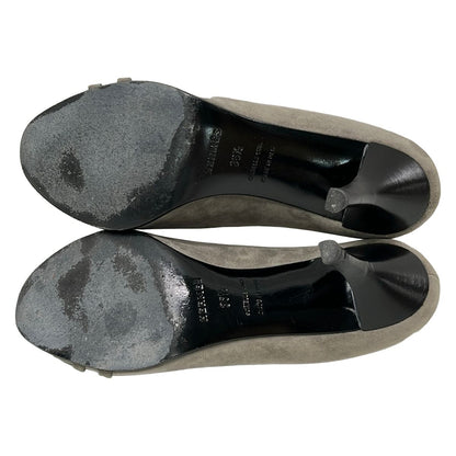 Hermes Pumps Gray Open Toe Heels — view 4