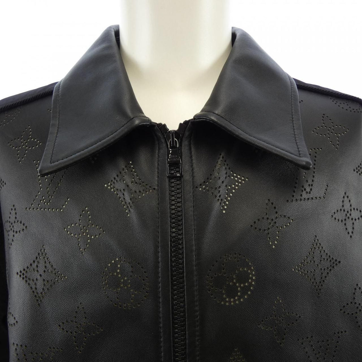Louis Vuitton Perforated Mixed Leather Jacket — view 6
