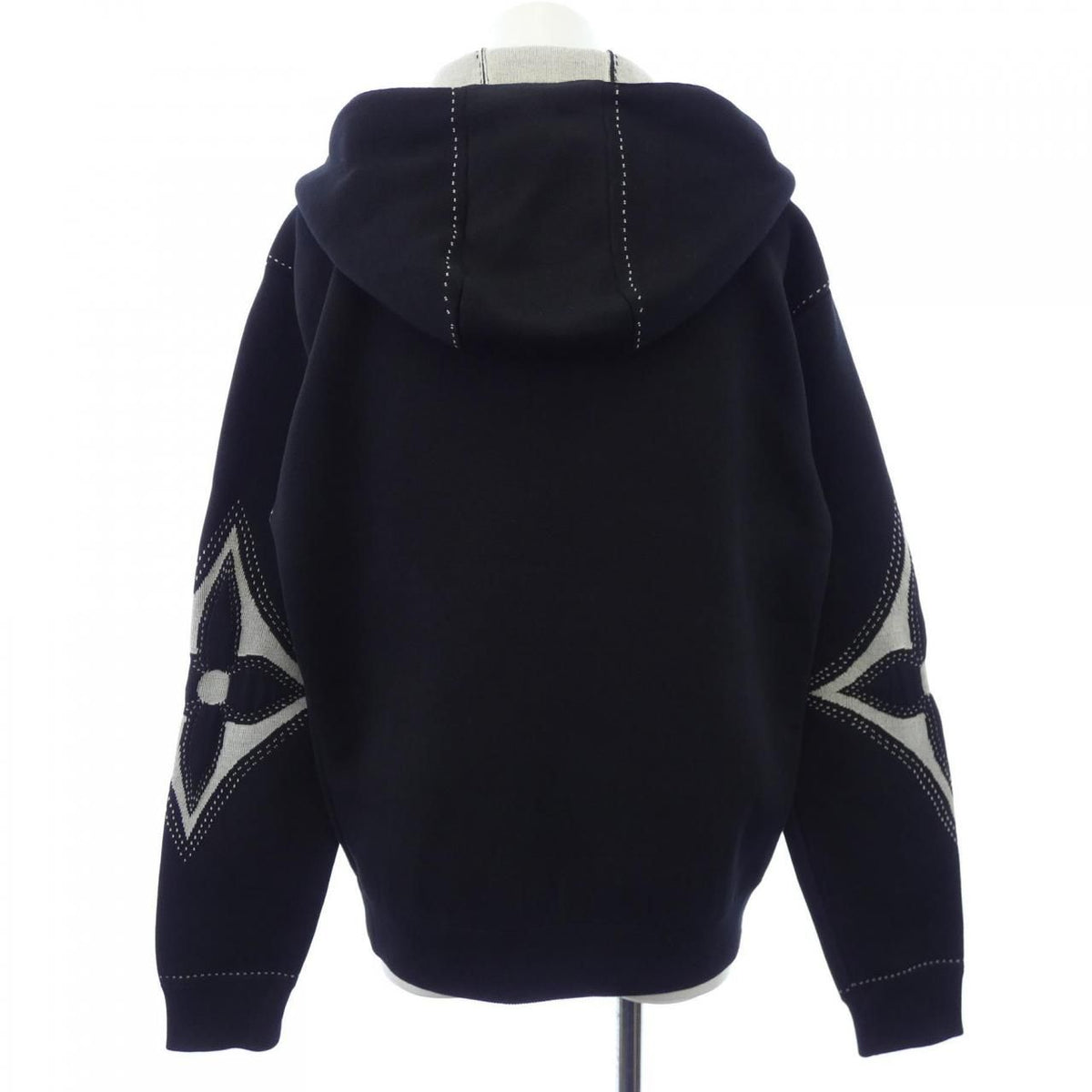 Louis Vuitton Graphic Intarsia Zip Cotton Hoodie — view 2