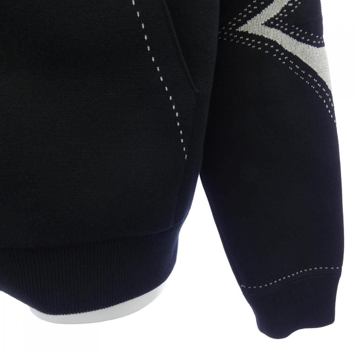 Louis Vuitton Graphic Intarsia Zip Cotton Hoodie — view 6