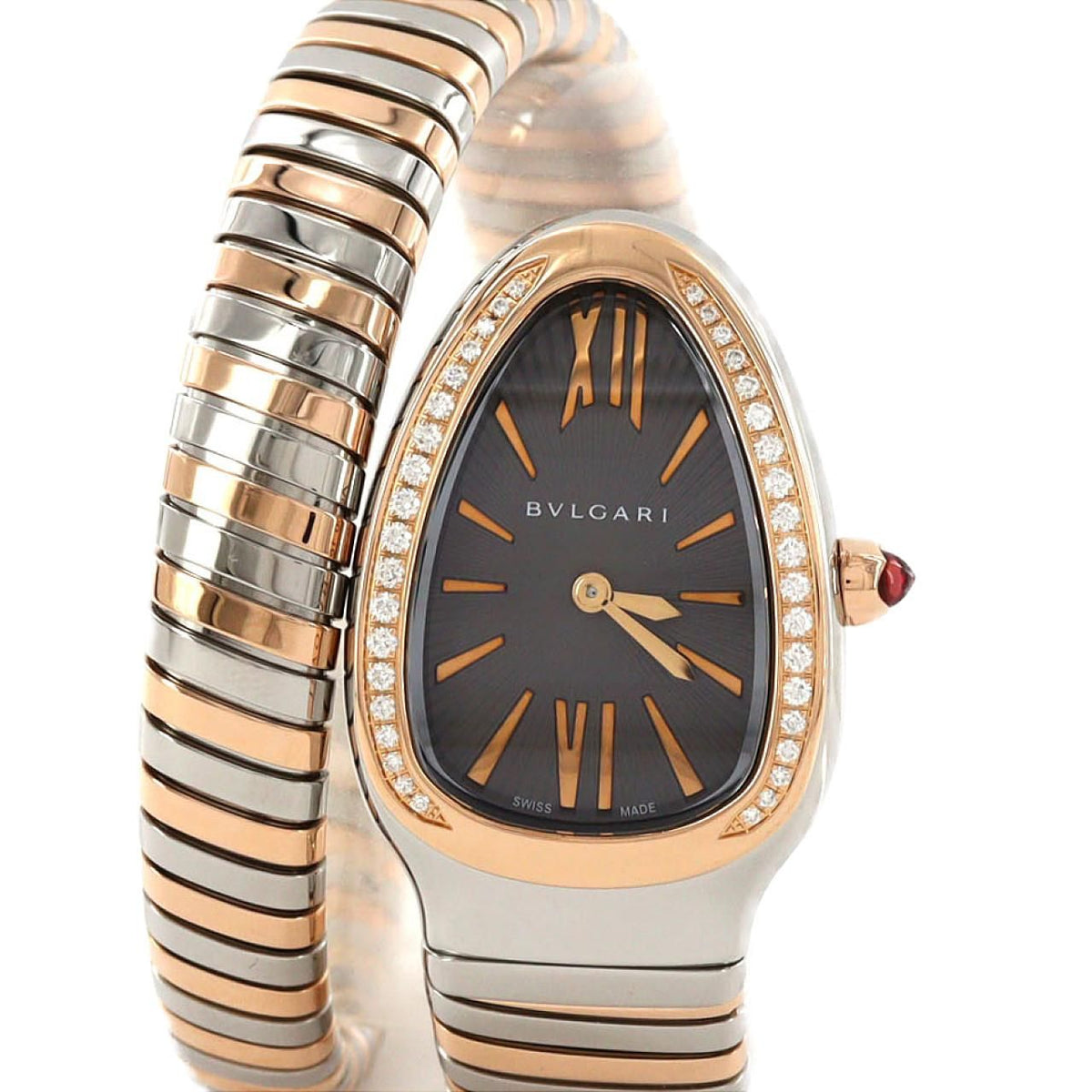Bvlgari Bulgari Serpenti Tubogas PG Combo D S SP 35 Spg Stainless Steel Pink
