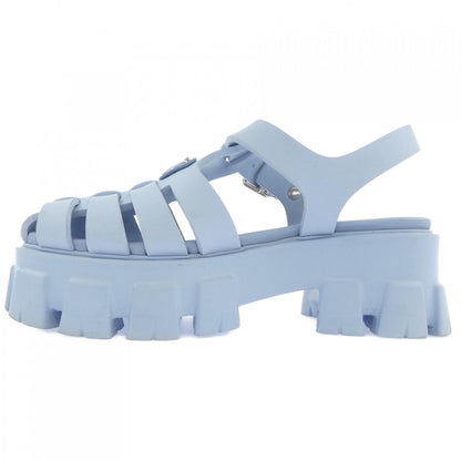 Prada Triangle Logo Monolith Foam Rubber Sandals — view 2