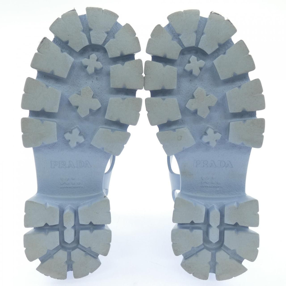 Prada Triangle Logo Monolith Foam Rubber Sandals — view 4