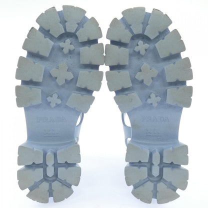 Prada Triangle Logo Monolith Foam Rubber Sandals — view 4
