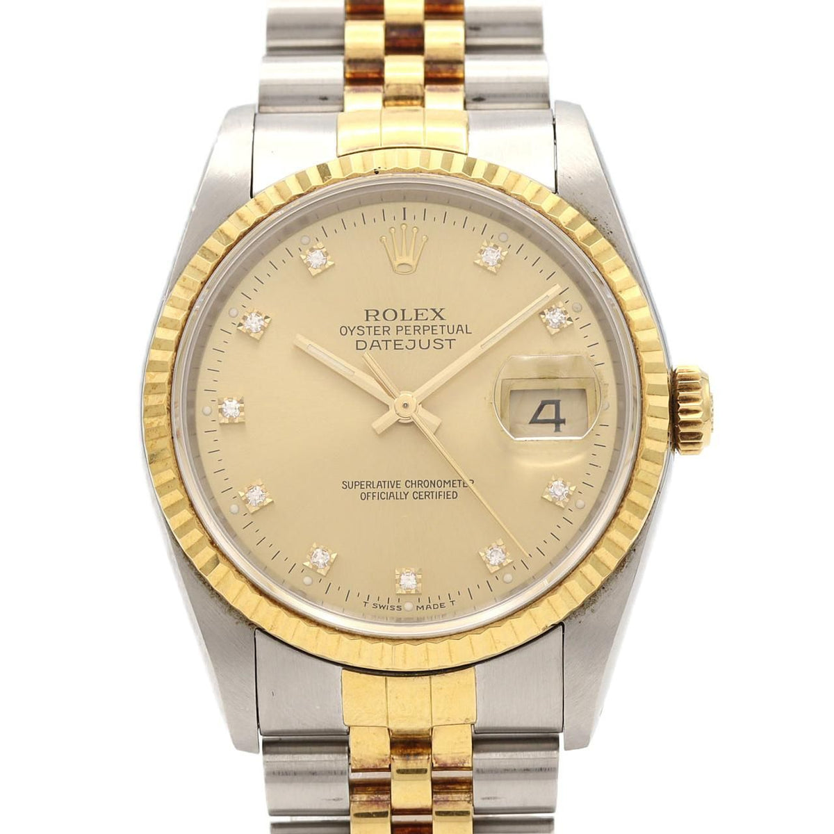 Rolex Datejust Stainless Steel Yellow Gold Automatic