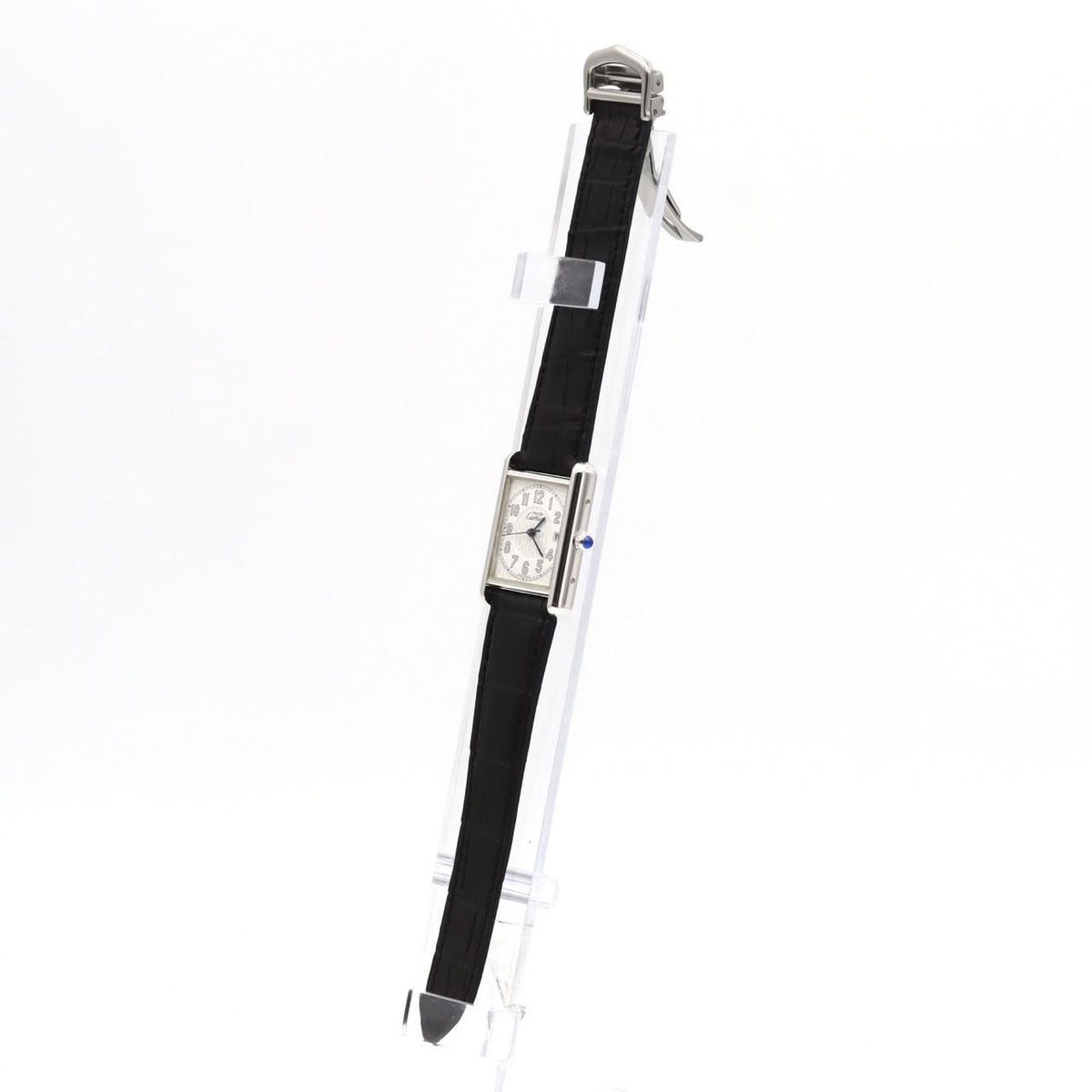 Cartier Must Tank Date LM Silver Quartz Watch — view 2
