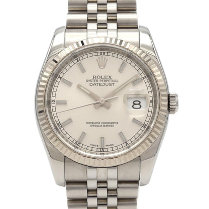 Rolex Datejust Stainless Steel White Gold Automatic