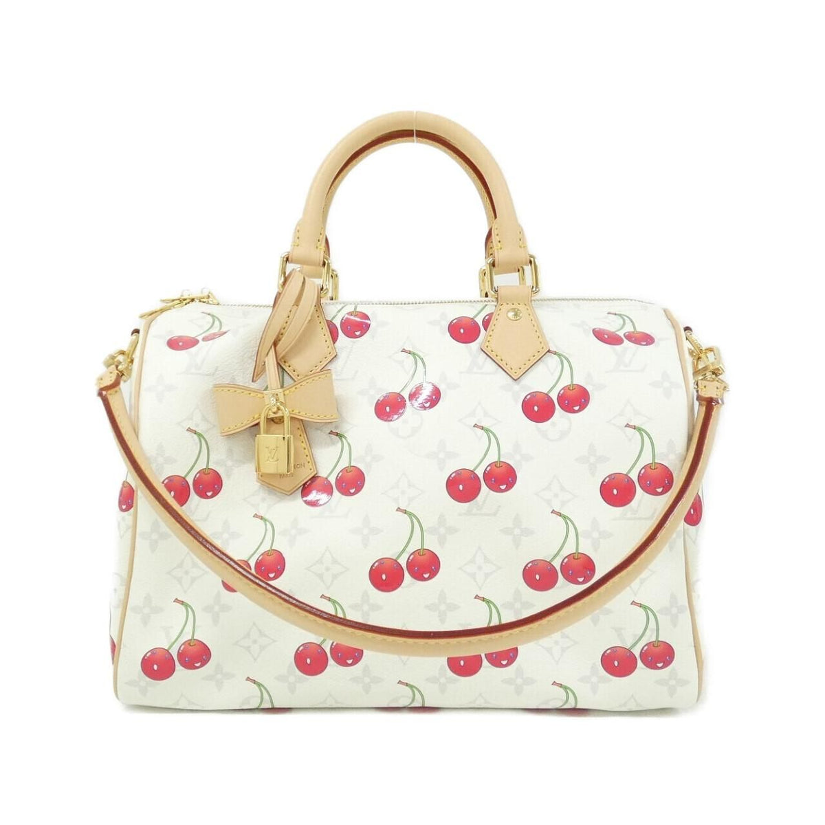 Louis Vuitton Monogram Cherry Speedy Bandouliere 30 Boston Bag