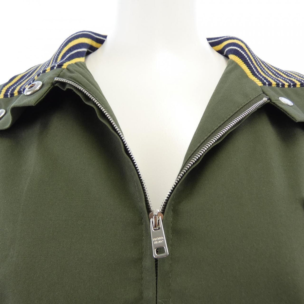 Prada Triangle Logo Poplin Turtleneck Jacket — view 5