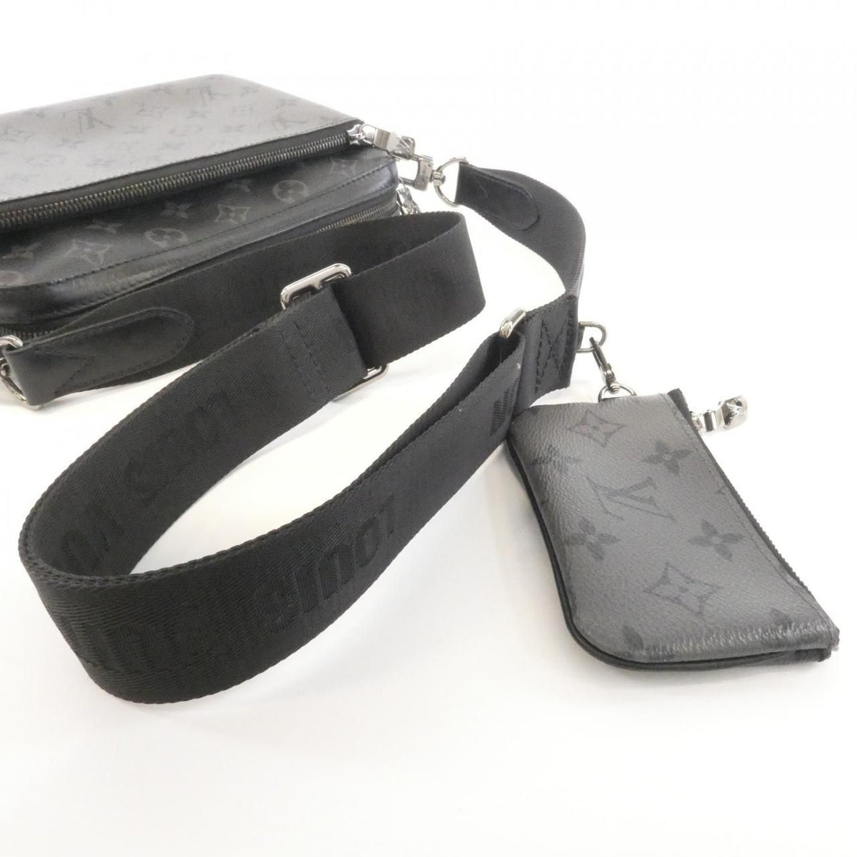 Louis Vuitton Monogram Eclipse Reverse Trio Messenger Shoulder Bag — view 7