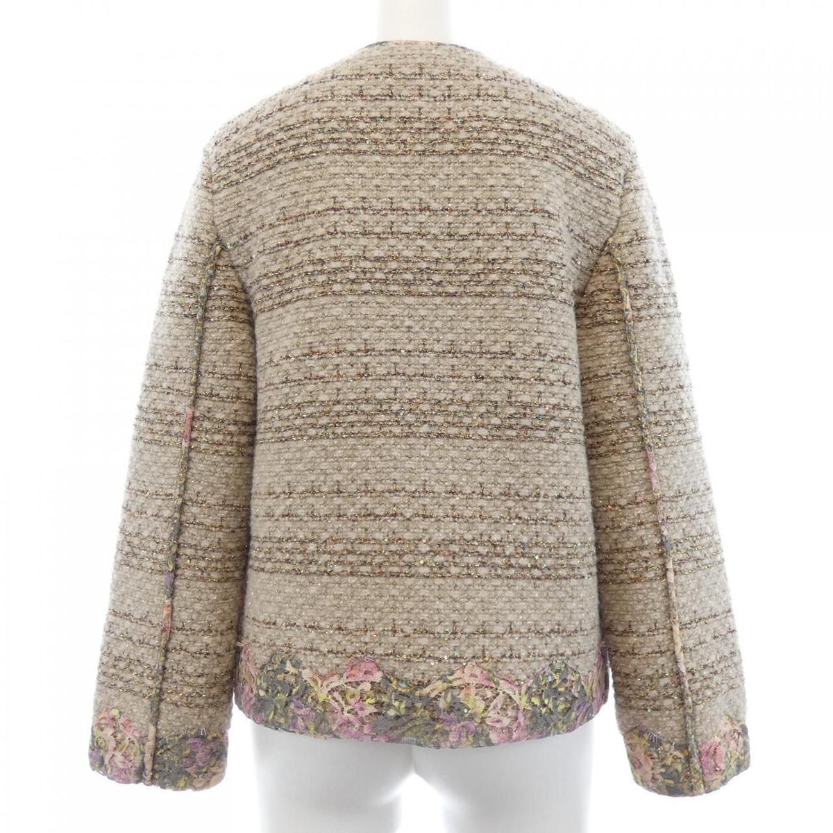Chanel Collarless Jacket Gray — view 2