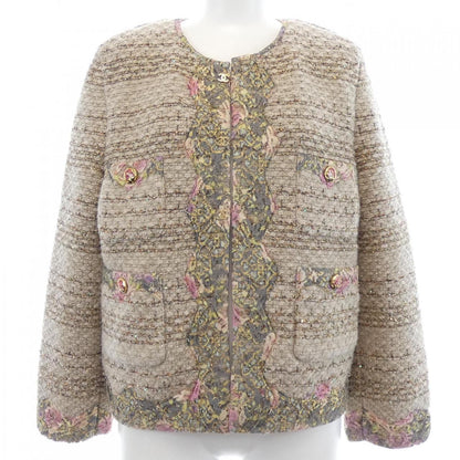 Chanel Collarless Jacket Gray