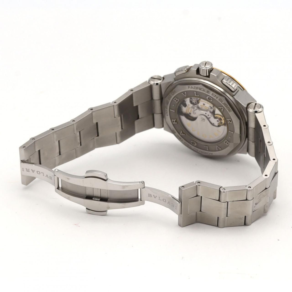 Bvlgari Bulgari Diagono Caribullo 303 PG Stainless Steel Pink Gold Automatic — view 6