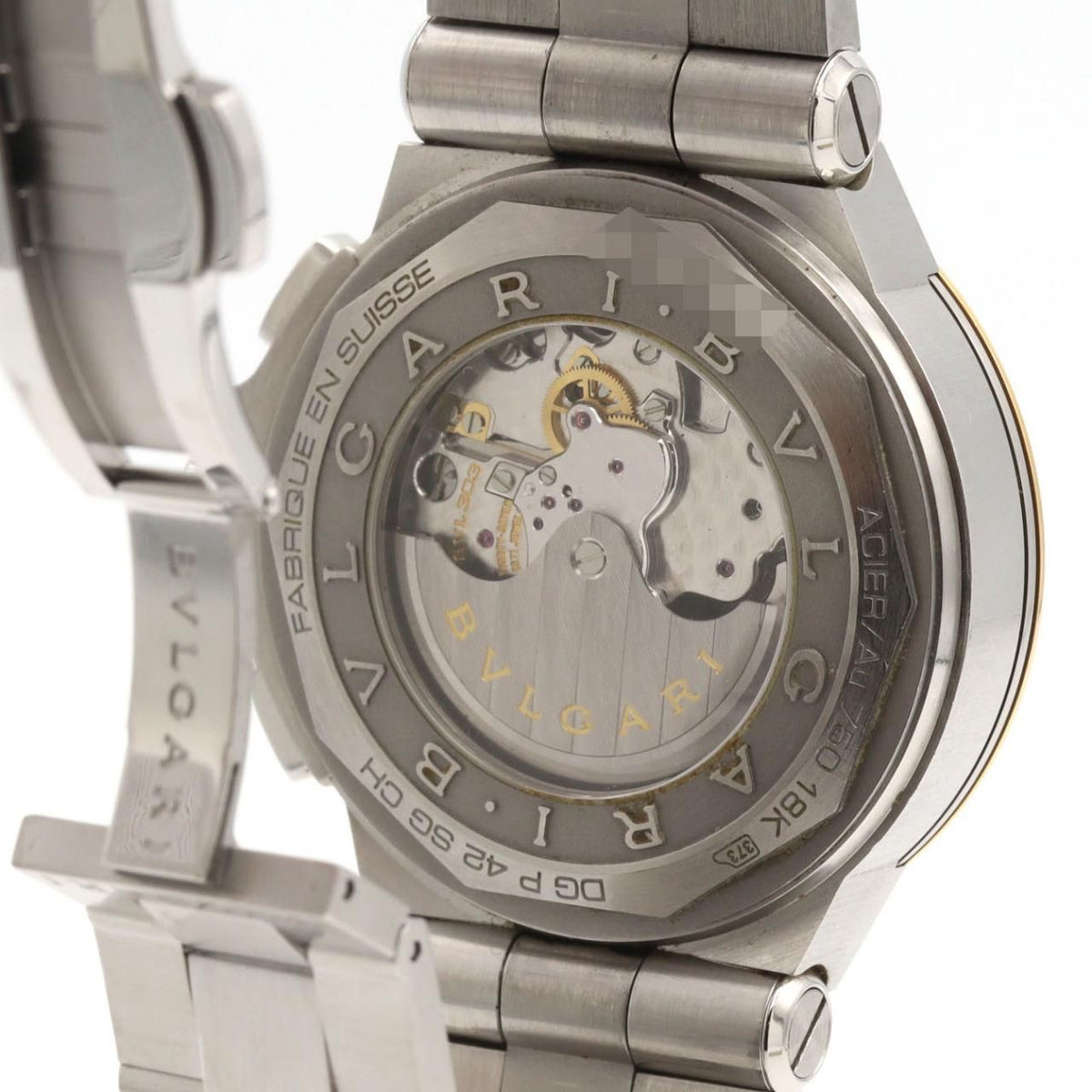 Bvlgari Bulgari Diagono Caribullo 303 PG Stainless Steel Pink Gold Automatic — view 5