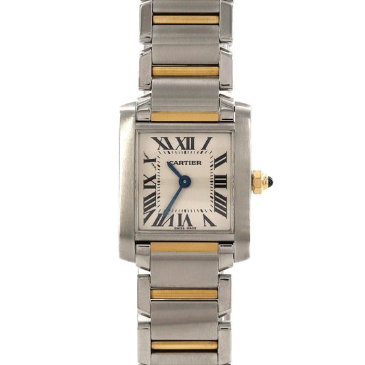 Cartier Tank Francaise SM Stainless Steel Yellow Gold Quartz Watch