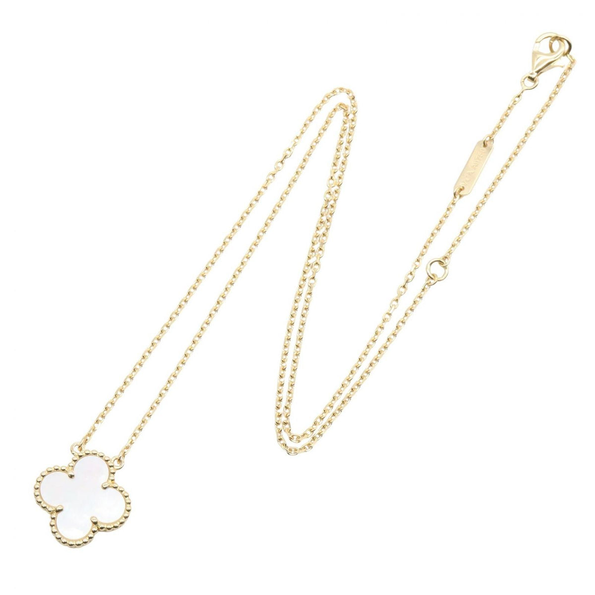 Van Cleef & Arpels Necklace Vintage Alhambra Mother of Pearl 42 18k — view 2