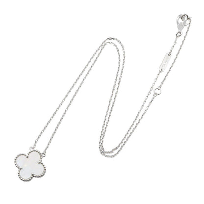 Van Cleef & Arpels Necklace Vintage Alhambra Mother of Pearl 41.5 18k White Gold — view 2