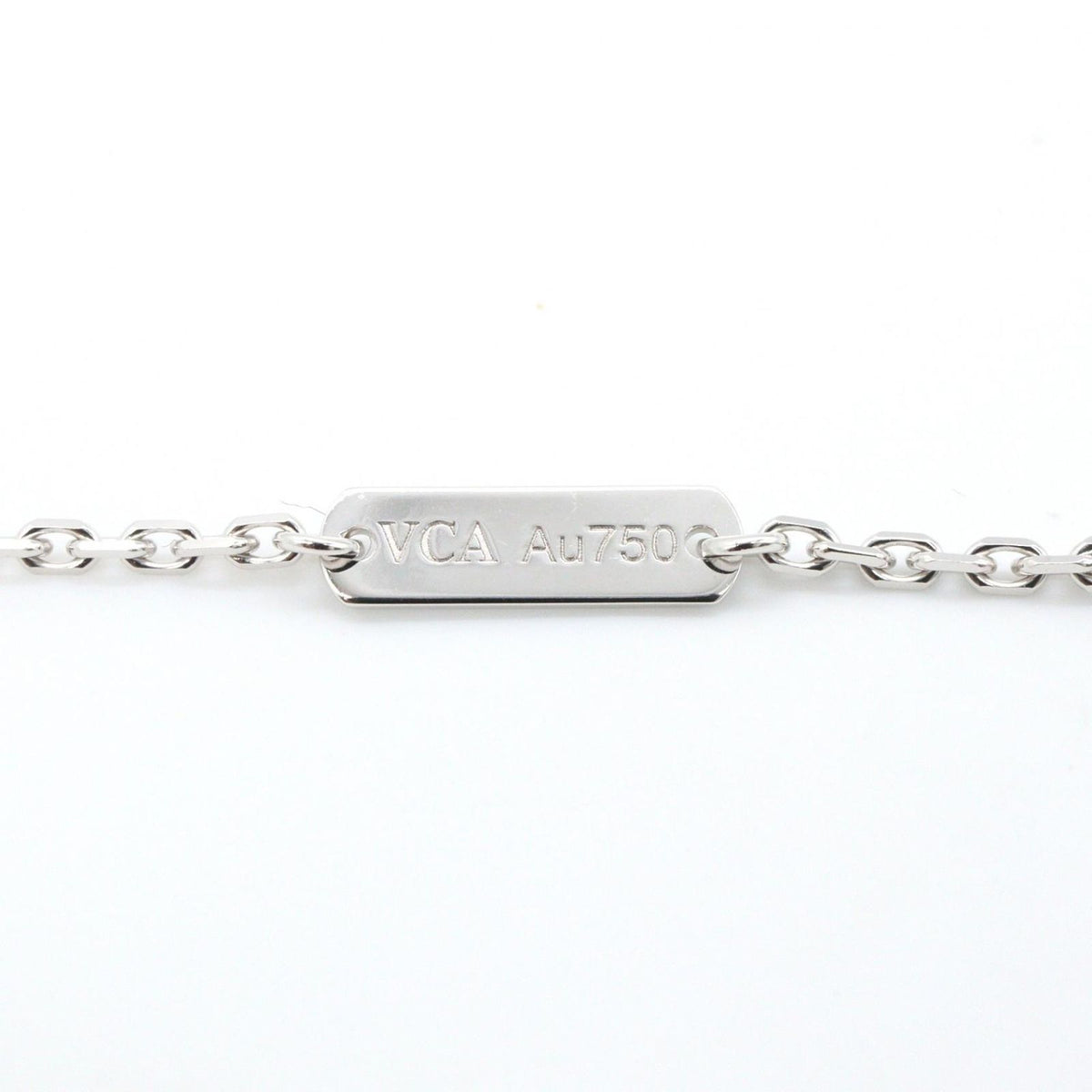 Van Cleef & Arpels Necklace Vintage Alhambra Mother of Pearl 41.5 18k White Gold — view 3