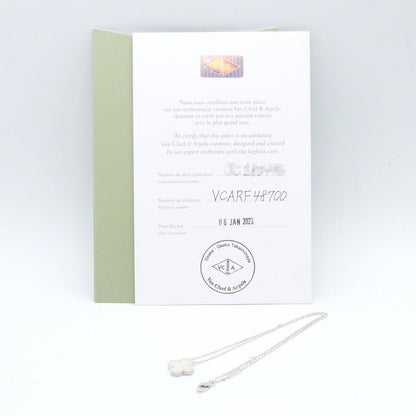 Van Cleef & Arpels Necklace Vintage Alhambra Mother of Pearl 41.5 18k White Gold — view 5