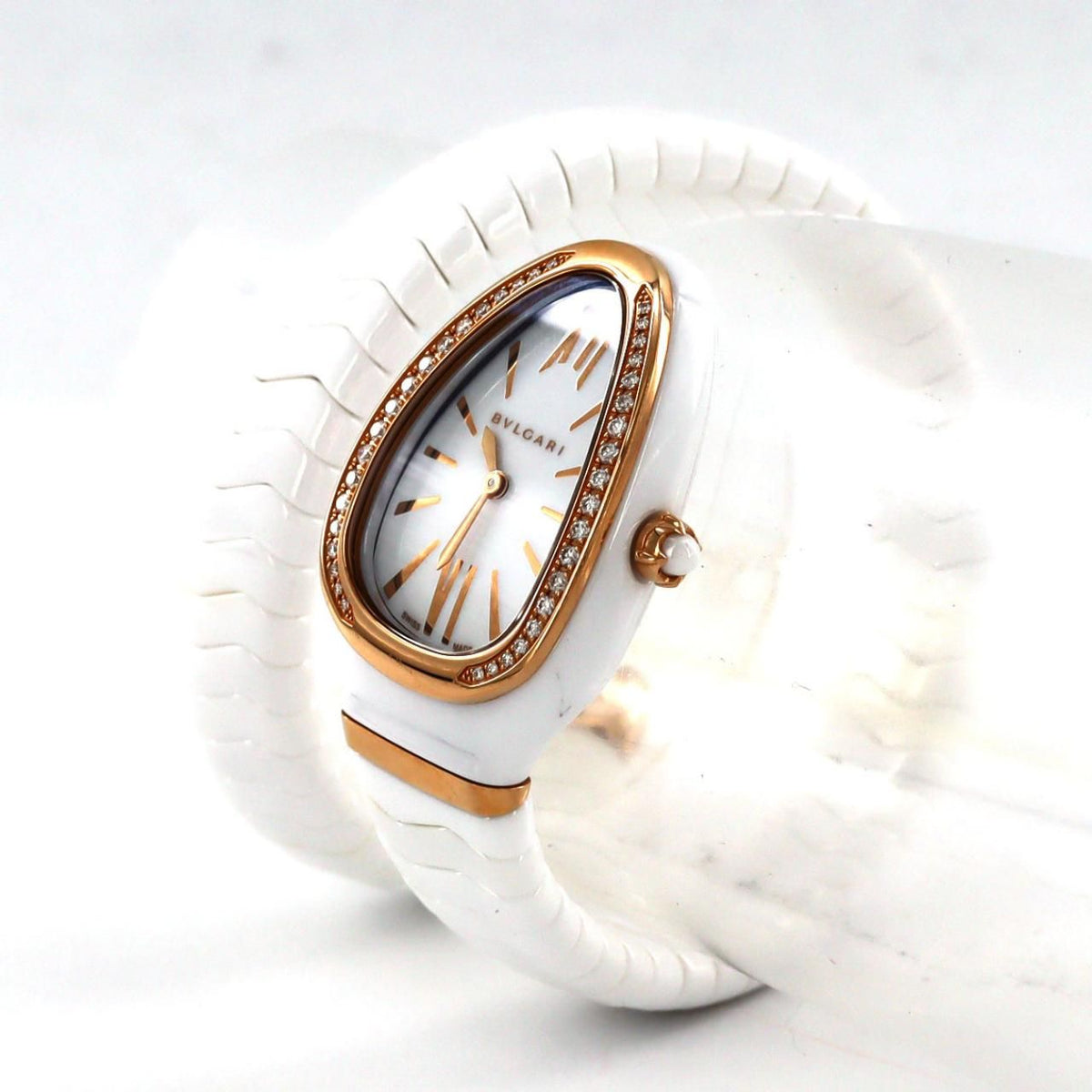 Bvlgari Serpenti Spiga Ceramic PG D S Quartz Watch — view 2