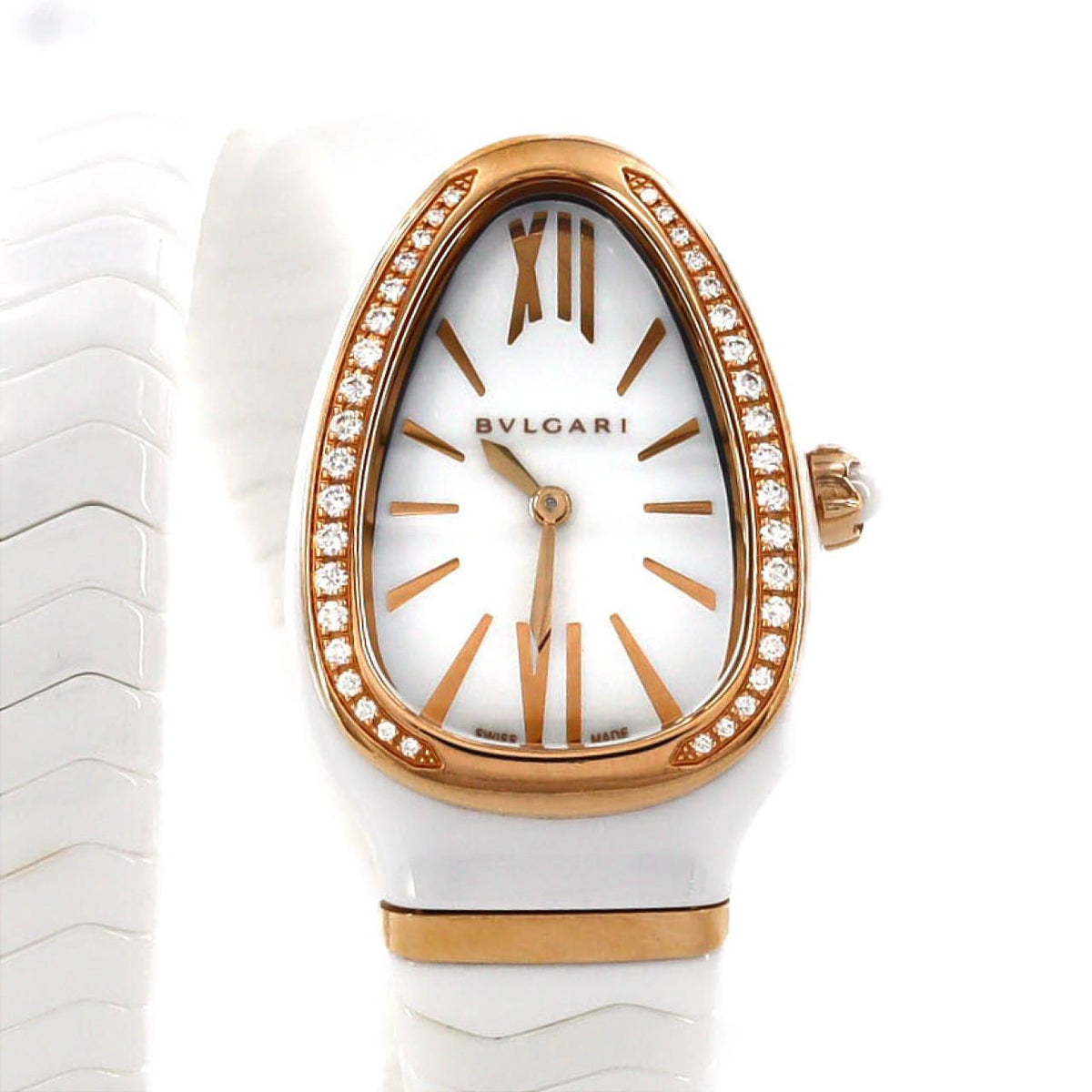 Bvlgari Serpenti Spiga Ceramic PG D S Quartz Watch