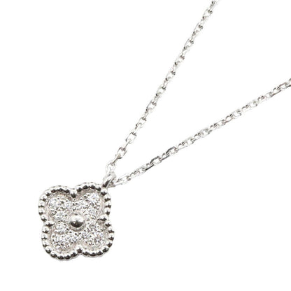Van Cleef & Arpels Necklace Sweet Alhambra Diamond 40 18k White Gold