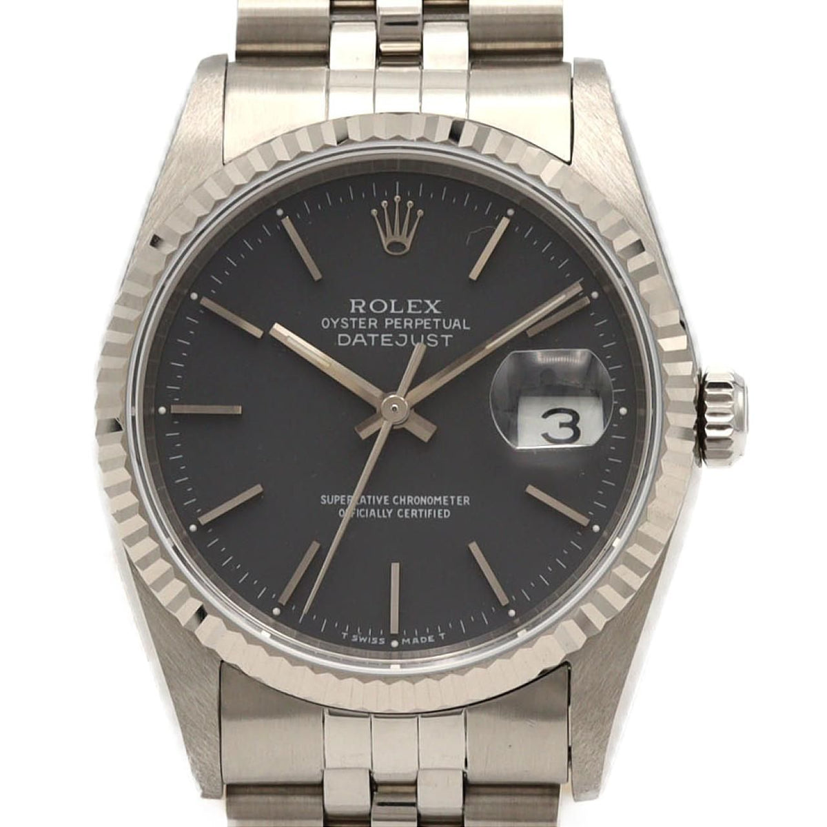 Rolex Datejust Stainless Steel White Gold Automatic