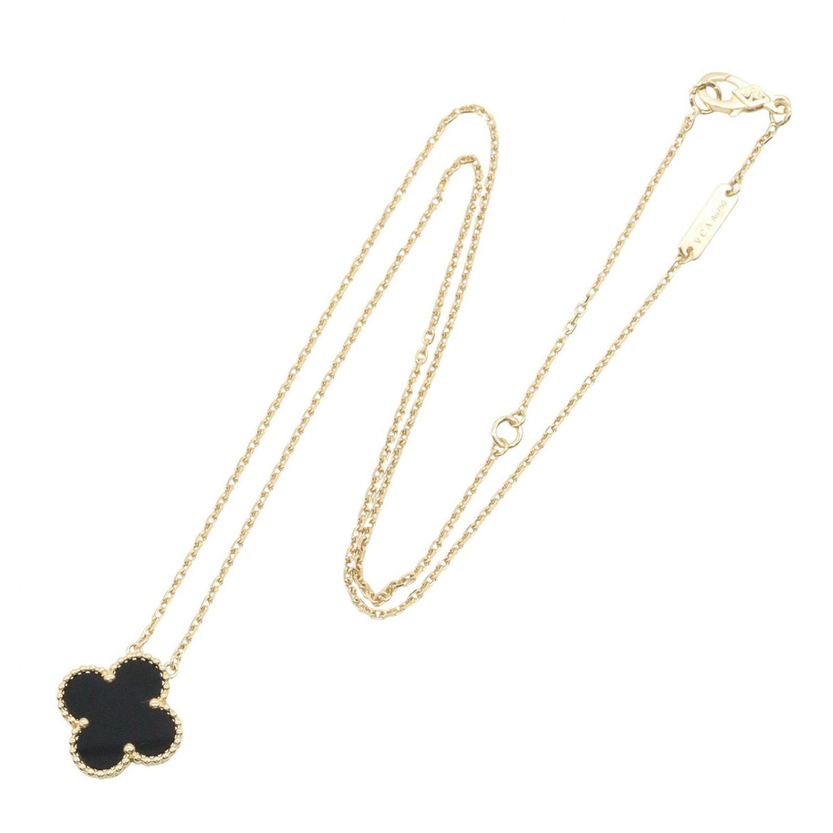 Van Cleef & Arpels Necklace Vintage Alhambra Onyx 42 18k — view 2