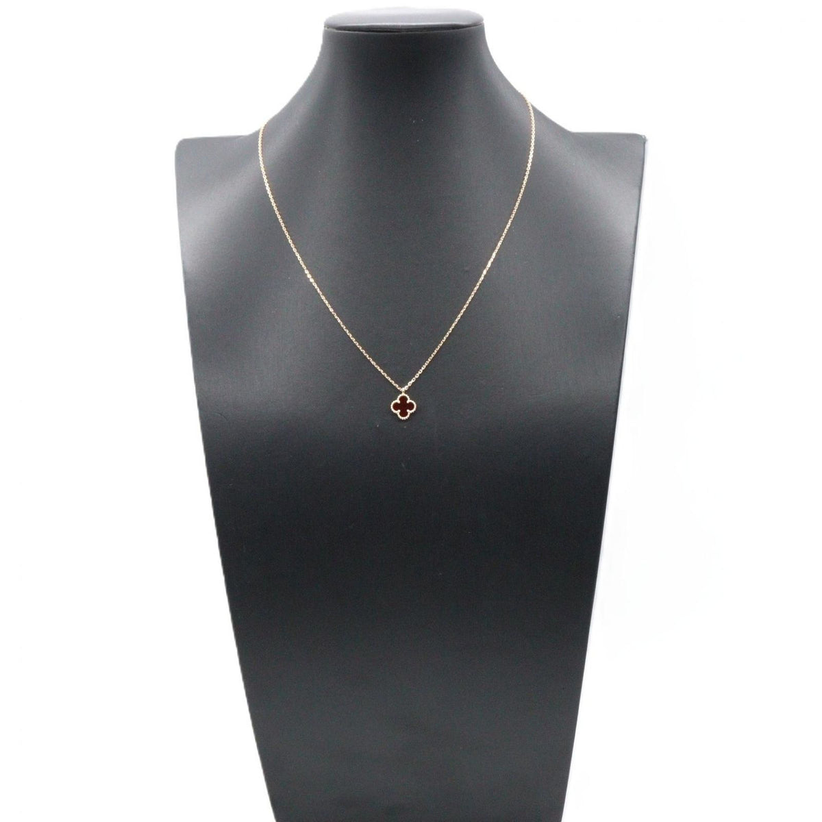 Van Cleef & Arpels Necklace Sweet Alhambra Carnelian 40.5 18k Pink Gold — view 6