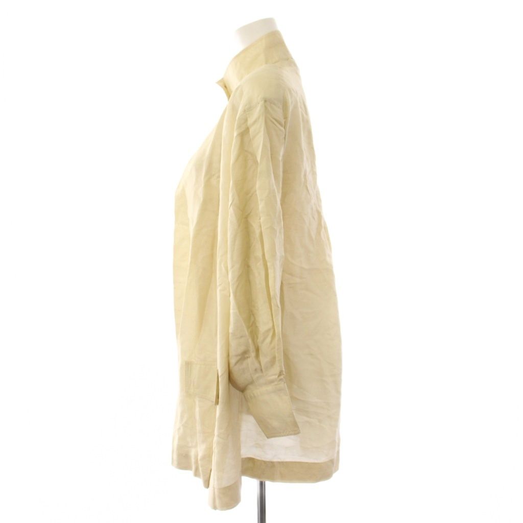 Chanel Shirt Jacket Stand Collar CC Logo Beige 34 — view 2