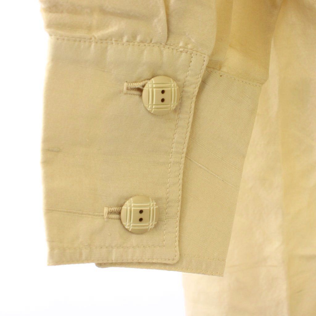 Chanel Shirt Jacket Stand Collar CC Logo Beige 34 — view 6