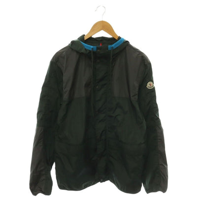 Moncler Eloi Giubbotto Nylon Hood Jacket Zip Up Charcoal Gray Green Blue 3