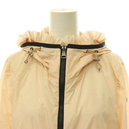 Moncler Lait Ruffle Nylon Jacket Zip Up Hood Pink Beige Black 1 — view 5