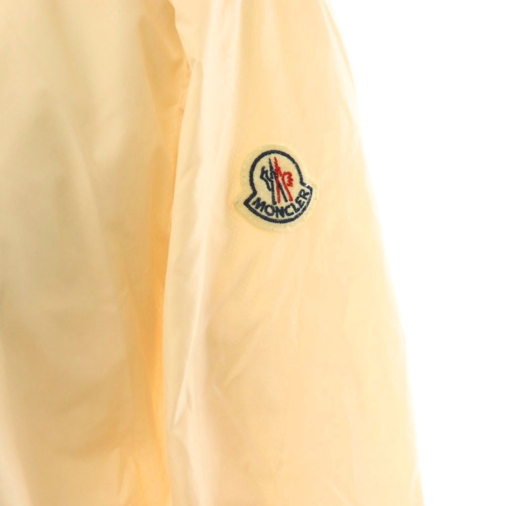 Moncler Lait Ruffle Nylon Jacket Zip Up Hood Pink Beige Black 1 — view 6
