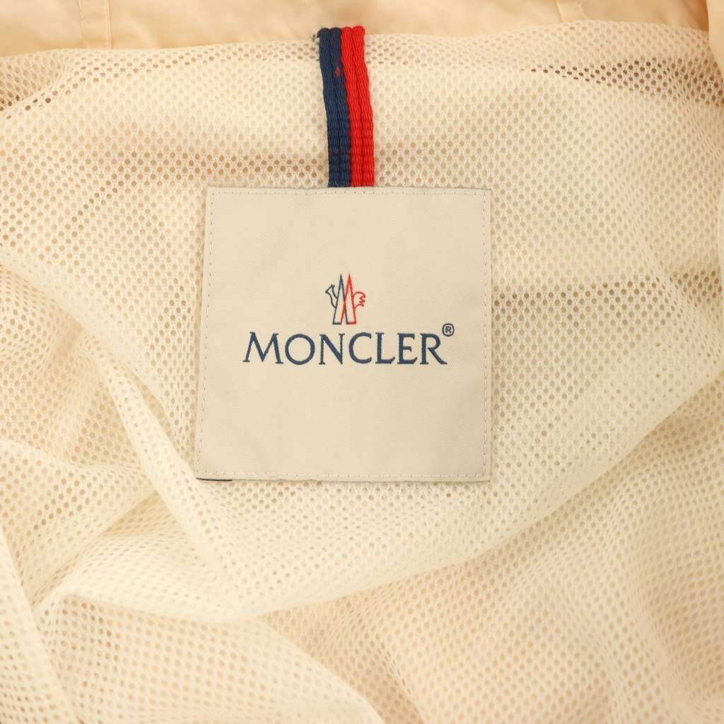 Moncler Lait Ruffle Nylon Jacket Zip Up Hood Pink Beige Black 1 — view 7