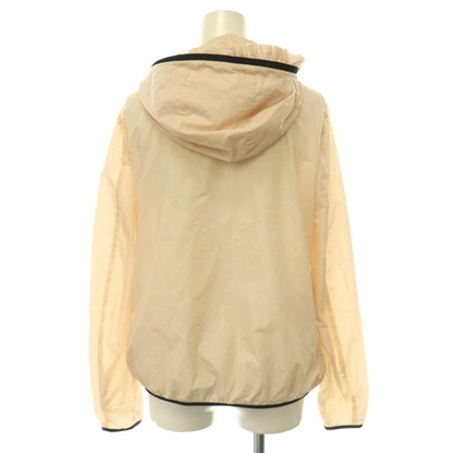 Moncler Lait Ruffle Nylon Jacket Zip Up Hood Pink Beige Black 1 — view 2