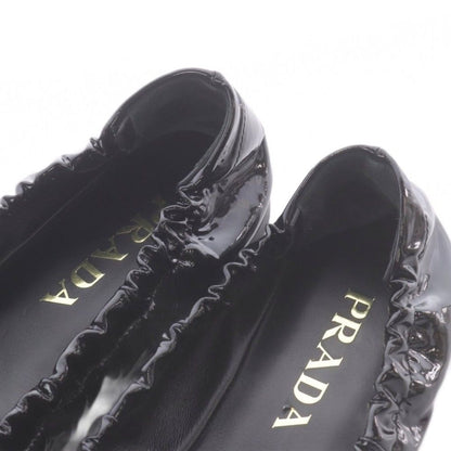 Prada Ribbon Decoration Ballerina Pumps Shoes Black — view 4